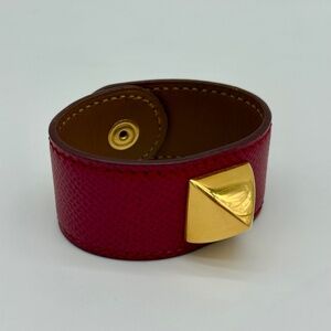 Hermès Mudor Leather Cuff Bracelet